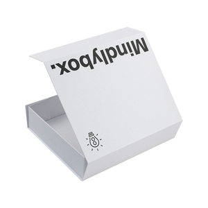 <b>Cardboard</b> Packaging Magnetic Box Closure <b>Flat</b> Foldable Paper Gift <b>Boxes</b> With Mirror Inside - Product Image 5