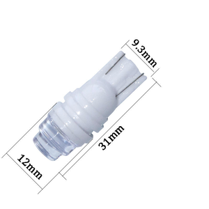 Ampoules LED T10 en céramique W5W à lentille bombée 3 SMD 2835 pour feux de position latéraux, ampoules de voiture, lumières de lecture – Blanc, Rouge, Bleu, Jaune, Bleu Glace - Product Image 2