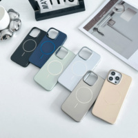 Étui pour 16 Pro Max en TPU magnétique électroplaqué, design professionnel, avec support de caméra, couleur unie, finition mate
