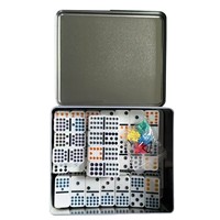 Jeu de dominos Double Fifteen avec étui en métal, tuiles colorées à points pour les soirées de jeu en famille, les voyages, le camping et les divertissements