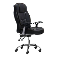 Chaise de bureau moderne en cuir, chaise de direction pivotante en cuir pas chère, chaise de patron rétractable fonctionnelle en cuir synthétique