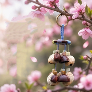 Wholesale Handmade Natural Fruit Shell <b>Wind</b> <b>Chime</b> Rattle Keychain Mini Percussion Shaker Souvenir Gift And Kids Music Sensory - Product Image 3