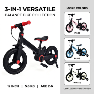 Haute qualité 12 pouces 3 en 1 Standard enfants Balance Bike repose-pieds pousser enfants Balance Bike pour enfants - Product Image 2
