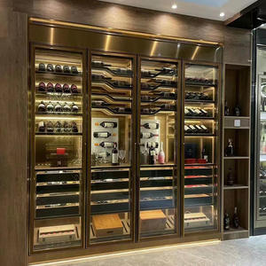 Sang trọng hiện đại thủy tinh phòng khách tủ rượu với ánh sáng LED nhiệt điện nhà/bar rượu vang đồ nội thất nhà - Product Image 3
