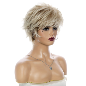 Parrucca Corta Naturale Soffice Bionda Chiara Opaca Resistente al Calore Stile Europeo-Americano per Uso Quotidiano Femminile - Product Image 2