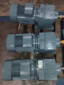 High Precision RF87 Iron Casting Helical Gearbox Transmission Motor Helical Reduction Gearbox