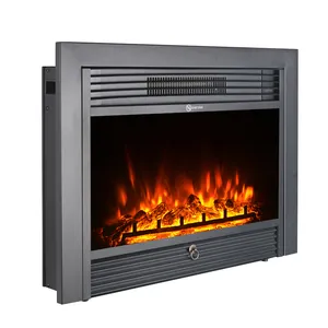 best selling 3d modern realistic master decor log flame led light 28 inch electric fireplace insert