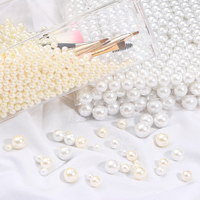 Perles rondes en ABS blanc ivoire de 2 mm sans trou, perles en plastique pour la fabrication de bijoux et accessoires