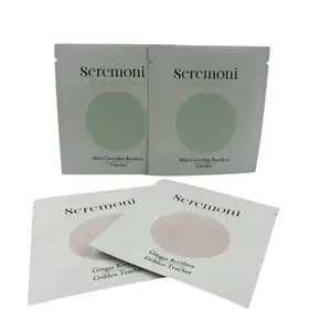 Small Mini Packet Cosmetic Coffee Tea Sample Packaging Three Side Seal Nylon Tea Bag Sachet