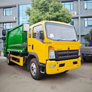 รถบรรทุกขยะดีเซลขนาดเล็กยี่ห้อ China Howo แบบ 4x2 พร้อมเครื่องอัดขยะ  ขนาดตัวถังบน 5 คิว 6 คิว 7 คิว - Product Image 1