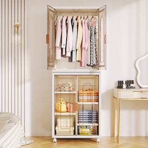 Armario Plegable Personalizado, Instalación Gratuita, Armario de Almacenamiento de Ropa para Bebés y Adultos, Plástico Transparente, Minimalista, Moderno y Sencillo - Product Image 2
