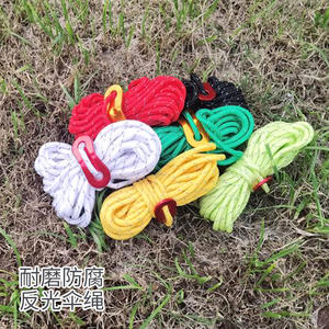 Cuerda de Paracord Reflectante de 4 Metros, Cuerda de Nailon para Tiendas de Campaña con Clips Ajustables, para Uso en Todas las Estaciones - Product Image 2