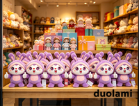 Peluche Lapin Mignon Personnalisable pour Cadeau d'Affaires, Mascotte de Marque, Jouet en Peluche Doux en Forme de Lapin de Dessin Animé