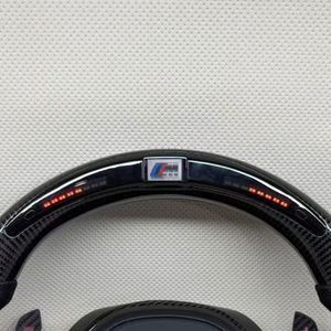 Volant en cuir et fibre de carbone avec écran LED amélioré compatible avec <span class=keywords><strong>BMW</strong></span> Série 1 <span class=keywords><strong>2</strong></span> 3 4 Z4 F40 F44 F90 G11 G20 G21 G38 G28 G29 G80 M3 G82 - Product Image 5