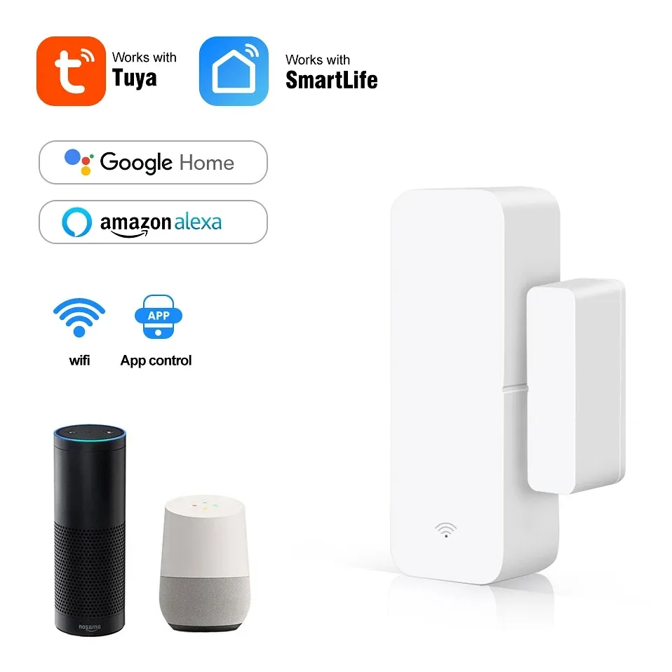 Gosund Tuya sensore di allarme porta WiFi Smart porta apribile rilevatori di Smart Life APP Wifi sensore finestra di lavoro con Google Home