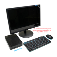Serveur de Stockage NAS Qotom 4 x Intel 2,5 Gigabit LAN Mini PC Serveur Pare-feu 4 x SSD M.2 Stockage NAS