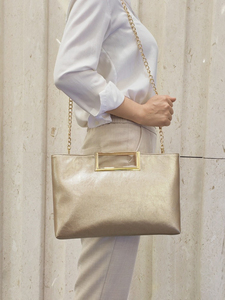 Women's sparkly <b>handbag</b>, stylish PU leather chain tote bag, sophisticated party crossbody bag. - Product Image 2