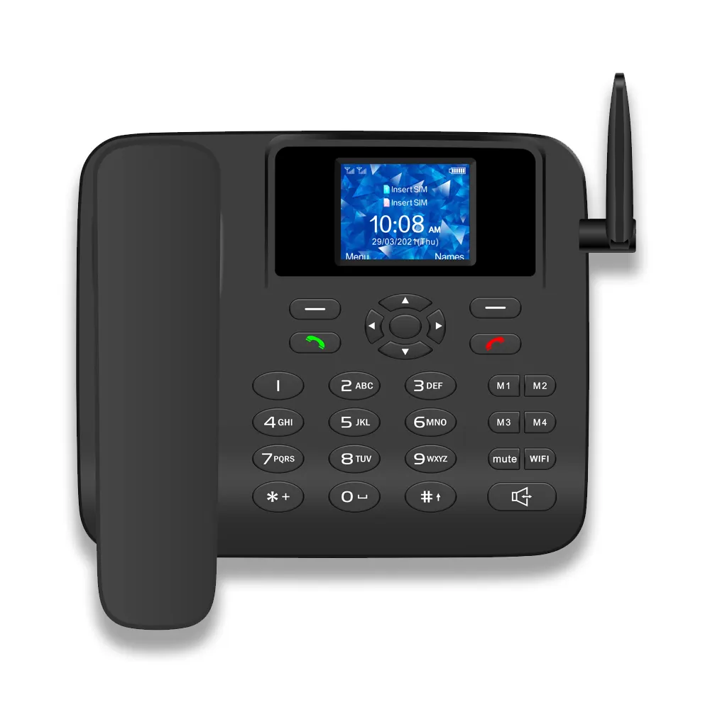 4G LTE Fixed Wireless Desk Phone Desktop Cordless Telephone Terminals Support VOLTE WIFI Hotspot with Sim Card For Office Home