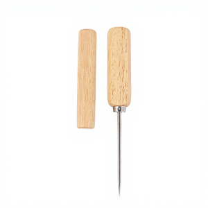 Customizable Logo Eco-Friendly Modern Solid Wood & Stainless Steel 15CM <b>Ice</b> <b>Picks</b> Anti-Slip Bar & Kitchen Tool - Product Image 4