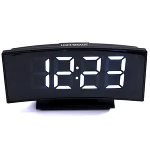 Светодиодный будильник на батарейках и с питанием от USB и функцией повтора/температуры для спальни, офиса, путешествий