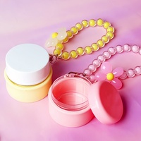 Pot cosmétique en plastique 15g avec couvercle à vis, pour crème contour des yeux, rouge à lèvres, soin de la peau, avec manchon en silicone, masque facial, impression couleur personnalisée
