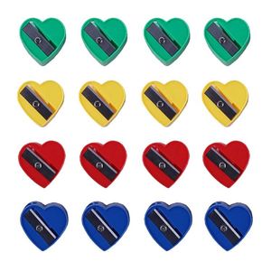 Mini 50pcs Colorful Heart Manual Pencil Sharpeners Plastic Handheld <b>Jar</b> for Kids Valentine's Day Gifts - Product Image 4