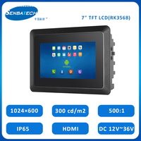 Tablette PC industrielle Android étanche 7 pouces TFT LCD RK3568 tactile capacitif résistif 1024*600 300 Cd/m2