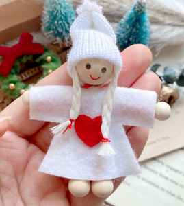 Cảm thấy ĐAN SỢI giáng sinh thủ công treo ELF búp bê, giáng sinh Đầu Gỗ búp bê yêu tinh, Giáng sinh Gnome trang trí búp bê - Product Image 3