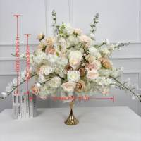 Offre Spéciale : Composition Florale de Table de Mariage, Grande Boule de Fleurs Artificielles Blanches en Soie (50cm, 60cm, 70cm, 80cm)