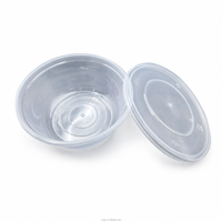 Conteneur alimentaire en PP de 560 ml compatible micro-ondes avec couvercle – Bol à soupe transparent jetable, anti-fuite, sans BPA, réfrigérable, design moderne, recyclable