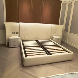 Lit King Size Moderne de Luxe avec Cadre en Bois, Ensemble de Rangement, Lit Mural Capitonnée, Meubles de Chambre de Haute Qualité - Product Image 6