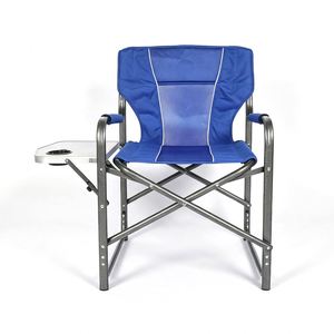 Deluxe Oxford Excellent Quality Tall <b>Foldable</b> Light Weight Director <b>Chair</b> with <b>Table</b> - Product Image 2
