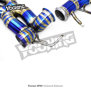 Système d'échappement en titane <span class=keywords><strong>X</strong></span>-Pipe pour <span class=keywords><strong>Ferrari</strong></span> SF90 3.9T V8 2019-2023 – Échappement Catback / Échappement complet de haute qualité - Product Image 5