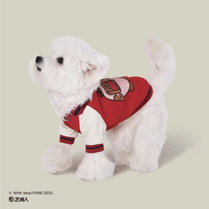 Uniforme de baseball pour chien Hoopet Domo-kun, rouge, chaud, anti-chute de poils, vêtements pour animaux de compagnie, automne-hiver - Product Image 1