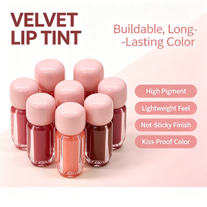 ลิปทินท์เนื้อน้ำแบบฉลากส่วนตัว ขวดทรงกลมสีชมพู ลิปกลอสเนื้อลิควิดติดทนนาน ลิปแมทท์ ทาได้ทั้งปากและแก้ม ขายส่งเครื่องสำอาง - Product Image 4