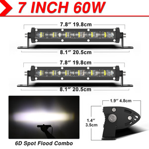 NAO Venta al por mayor de alta potencia <span class=keywords><strong>4X4</strong></span> Led Road Light Bar para coches camiones ATVs 20 pulgadas 7 pulgadas 6D Spot Combo Beam Land Cruiser - Product Image 2