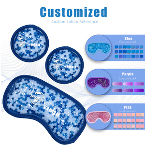 Masque oculaire réutilisable en peluche avec gel froid et chaud pour les yeux gonflés, les cernes, la fatigue oculaire et le soulagement des maux de tête - Product Image 3