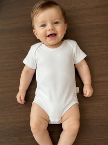 Combinaison en jersey de coton à manches courtes unisexe pour bébé garçon et fille, respirante, douce, absorbant l'humidité, produits pour bébés en gros - Product Image 4