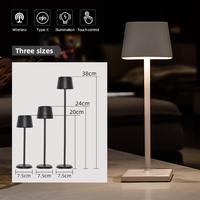 Lampe de chevet LED à intensité variable de qualité supérieure pour l'hôtellerie moderne, les salles à manger haut de gamme, les chambres d'hôtel, les cadeaux de luxe, lampe de table miniature rechargeable