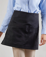Tablier de cuisine noir en coton pour adulte 2026, demi-tablier avec 2 poches, pour chef, grillades, serveuse, tablier de bar en jean personnalisable avec logo