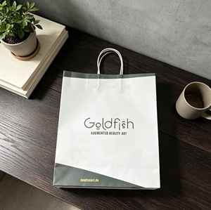 Custom Recycled Kraft Paper Bag for Gifts Packing and Rectangular Take-Away Packaging in Candy Colors with Logo - Product Image 6