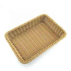 Canasta de mimbre mây <span class=keywords><strong>wicker</strong></span> Dã Ngoại Trái Cây Rau giỏ phục vụ khay bán buôn <span class=keywords><strong>wicker</strong></span> trái cây giỏ quà tặng mây khay - Product Image 5