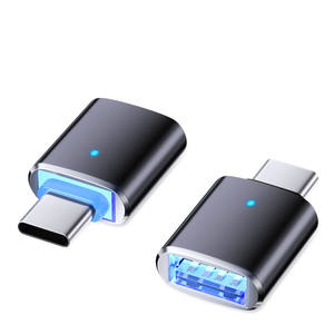 Fabrik preis Typ USB C otg Anschluss adapter mit 3 LED-Licht für Android Smart Handy Tablet - Product Image 1