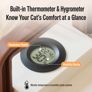 Transportín Plegable para Gatos con Termómetro e Higrómetro, Jaula Rígida y Plegable para Mascotas, Transportín Transpirable para Viajes de Gatos, Venta al por Mayor - Product Image 2