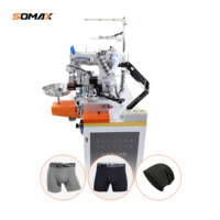 Machine à coudre automatique à point interlock de petite taille ronde à ourlet automatique SOMAX SM-07S populaire, prix de la machine à coudre automatique