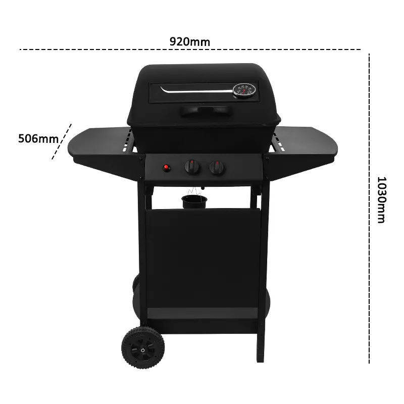 Grill The Grill Barbecue Grill Home Garden Portable Gas Grill Outdoor Barbecue Trolley Gas Bbq Grill With Visible Window Design