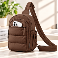 Sac à bandoulière pour femme avec logo personnalisé, léger, résistant à l'eau, sac à dos multi-poches, sac de poitrine de voyage