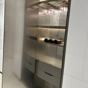 <strong>Customized</strong> Luxury Minimalist European Style Kitchen <strong>Cabinet</strong> Modern Furniture Anti-corrosion Stainless Steel Kitchen <strong>Cabinet</strong>