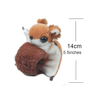 S072 Custom Pluizige Vliegende Eekhoorn Knuffel Wild Dier Snap Armband Harig Footed Pluche Eekhoorn Speelgoed Zacht Armband