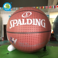 Ballon de basket gonflable géant en PVC personnalisé pour événements extérieurs, fêtes sportives, publicité, accessoires gonflables